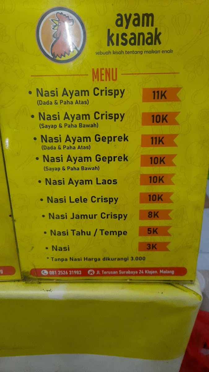 Kisanak Fried Chicken Photo Menu 3