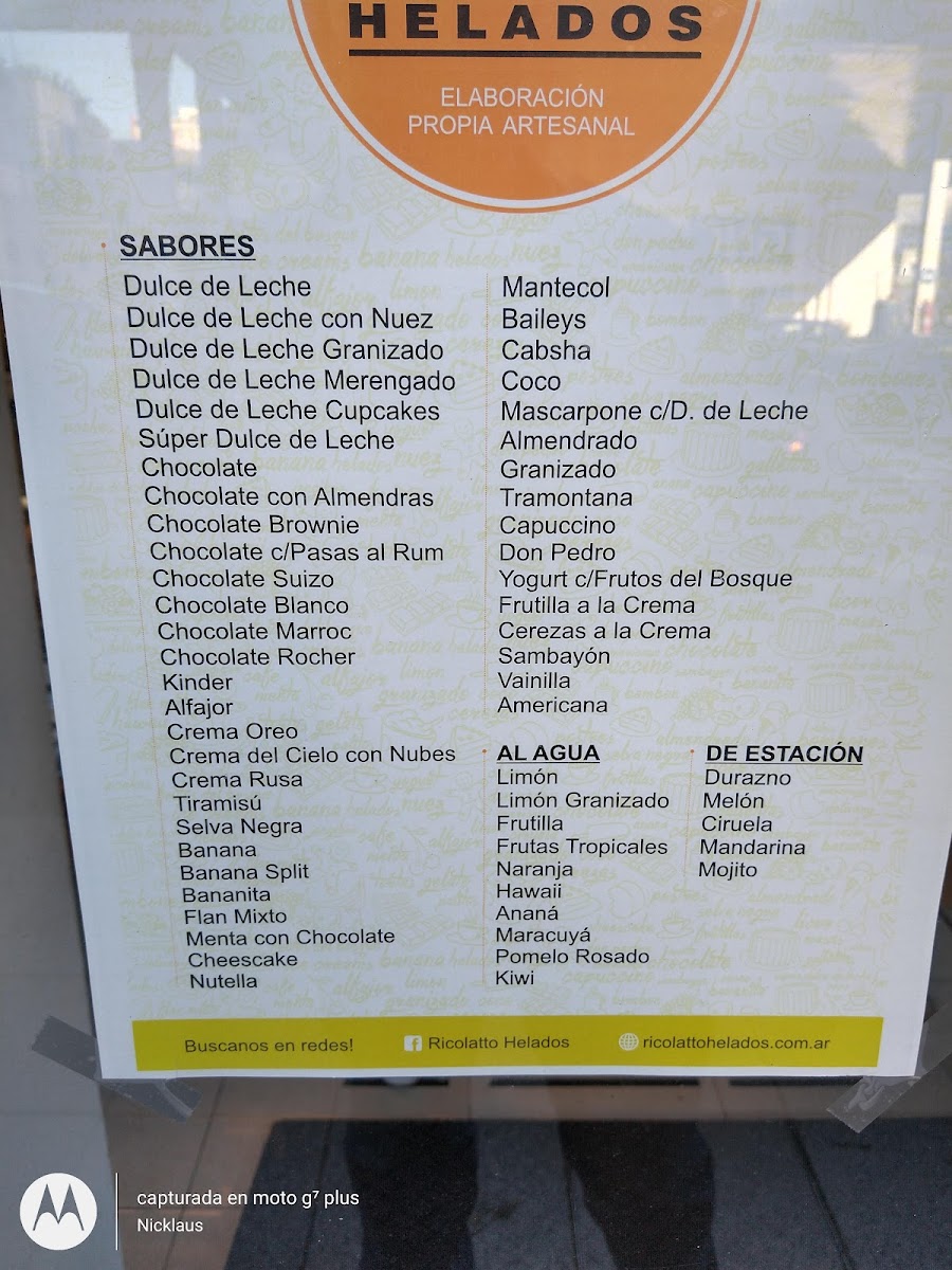 Ricolatto Helados Photo Menu 1