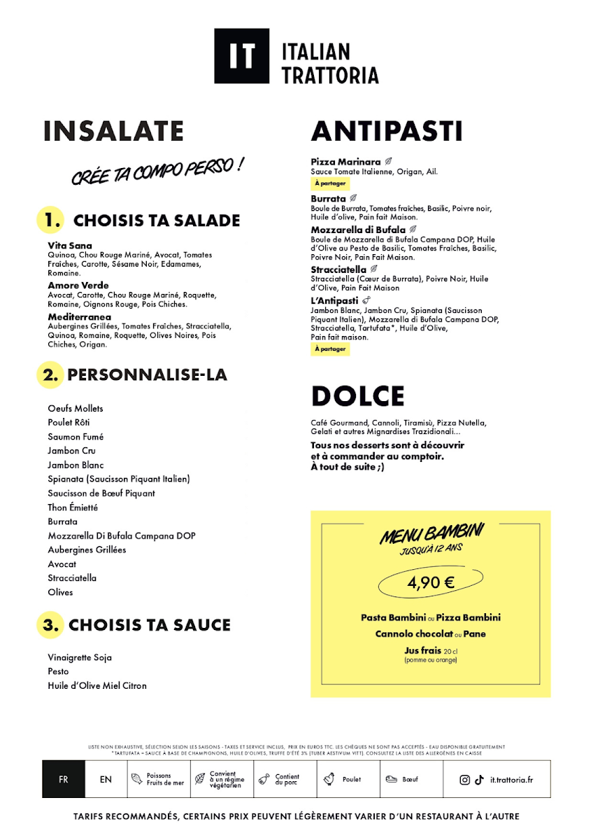 IT - Italian Trattoria Nantes Photo Menu 2