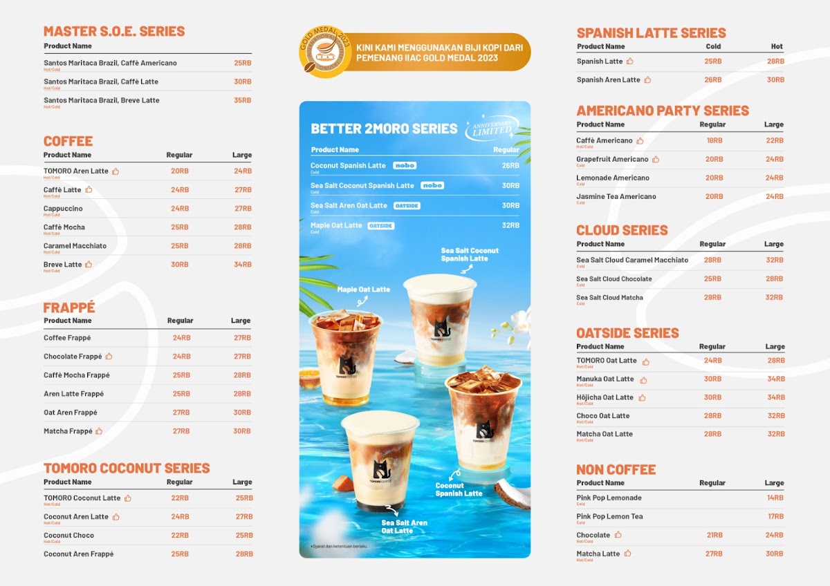 TOMORO COFFEE SOEBRANTAS Photo Menu 1