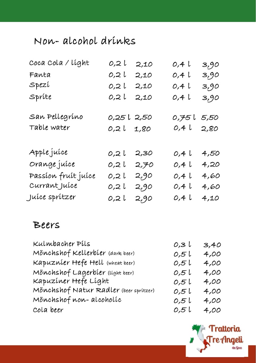 Trattoria Tre Angeli Photo Menu 4