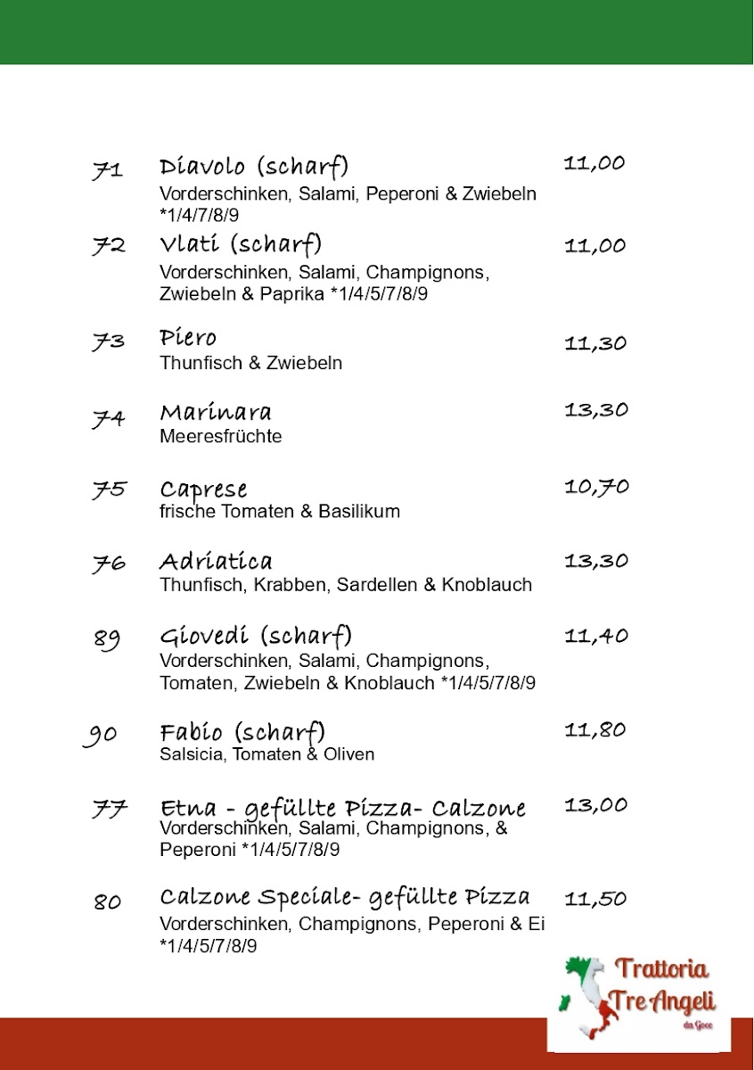 Trattoria Tre Angeli Photo Menu 8