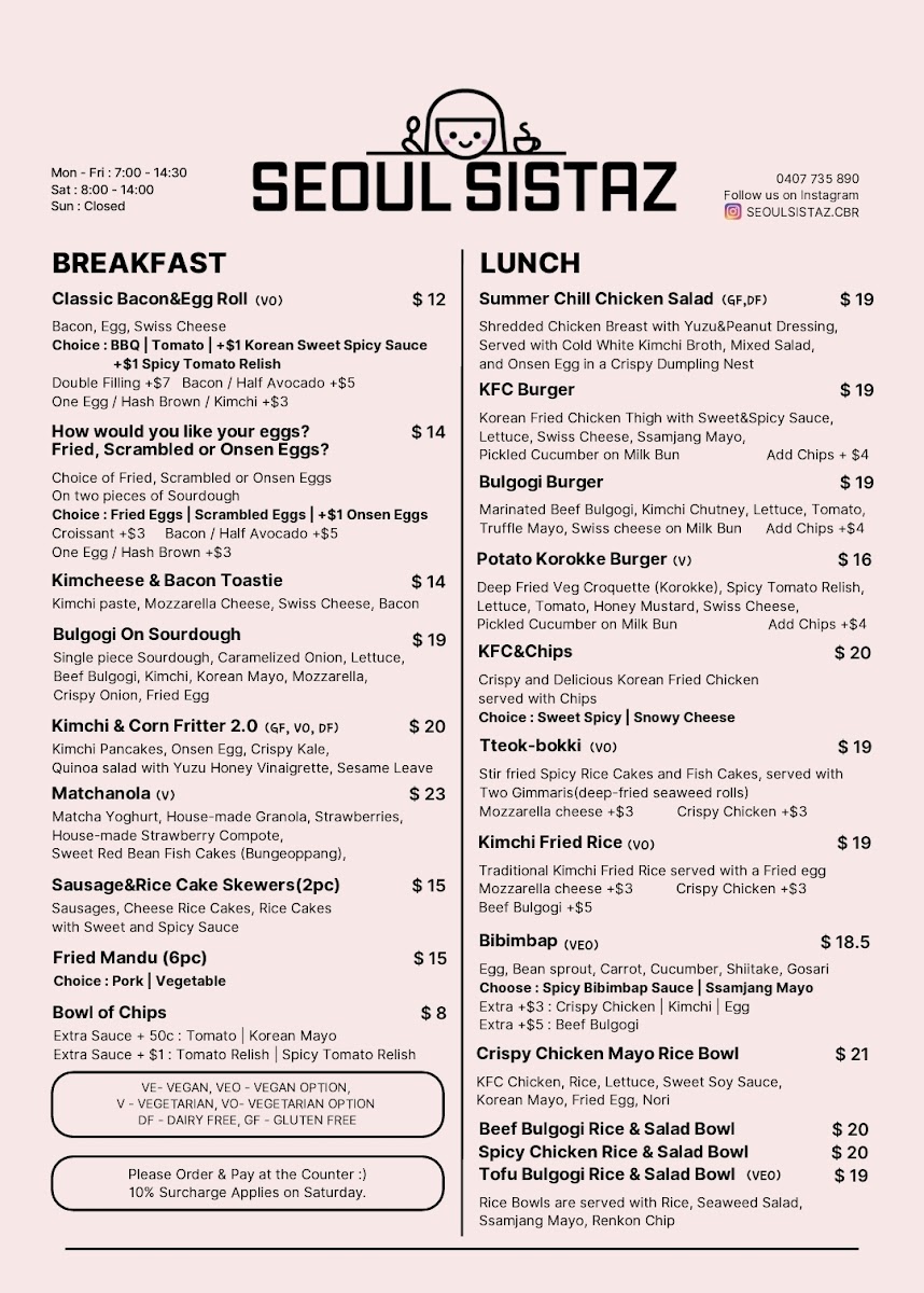 SEOUL SISTAZ Photo Menu 2