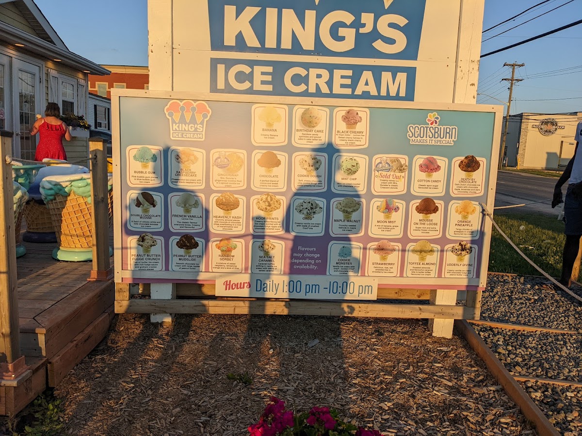 King's Ice Cream Photo Menu 1