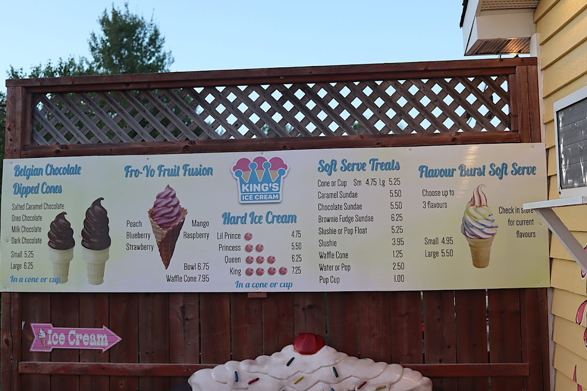 King's Ice Cream Photo Menu 2