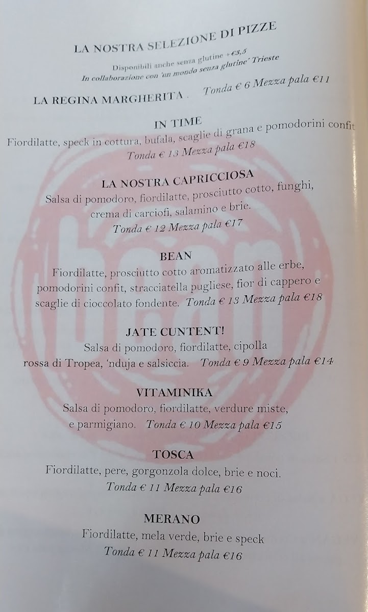 Ristorante Bean Photo Menu 1