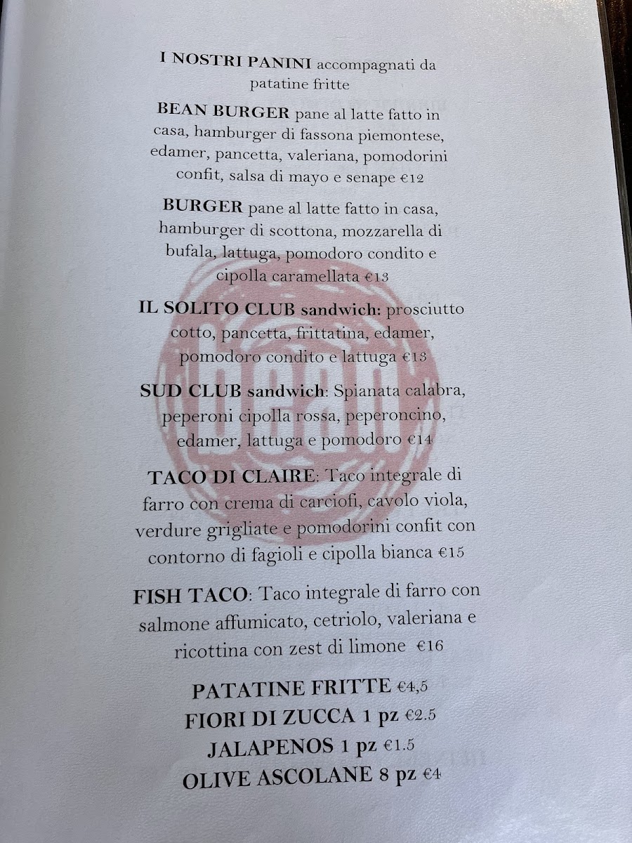 Ristorante Bean Photo Menu 4