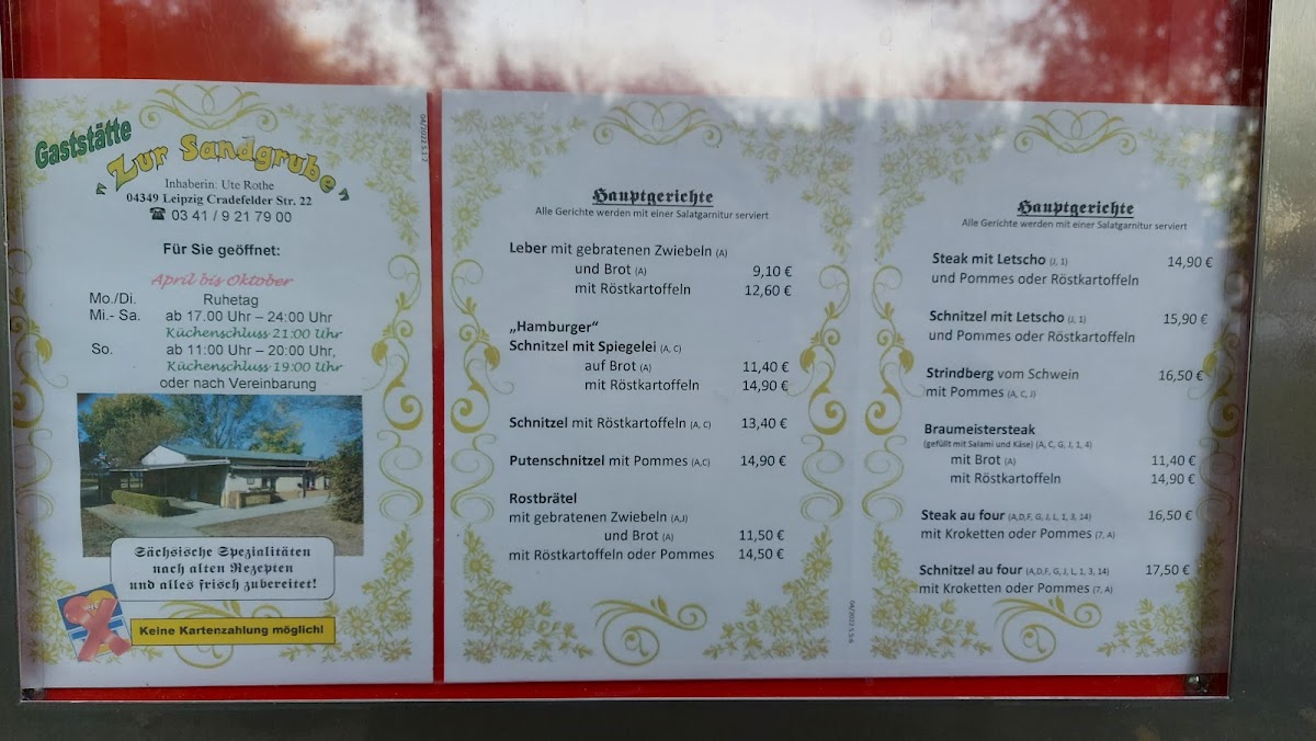 Gaststätte Zur Sandgrube Inh. Ute Rothe Photo Menu 3