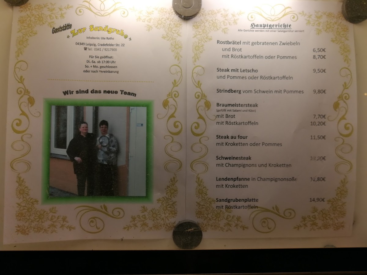 Gaststätte Zur Sandgrube Inh. Ute Rothe Photo Menu 5