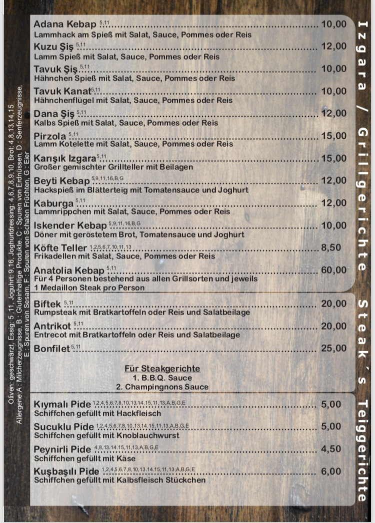 Anatolia Kebap Haus Photo Menu 8