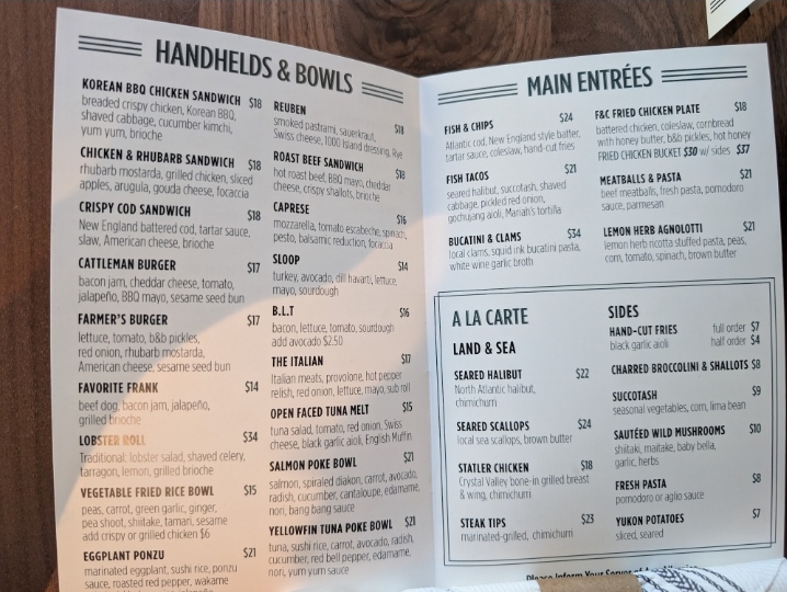 Farm & Coast Restaurant Photo Menu 6