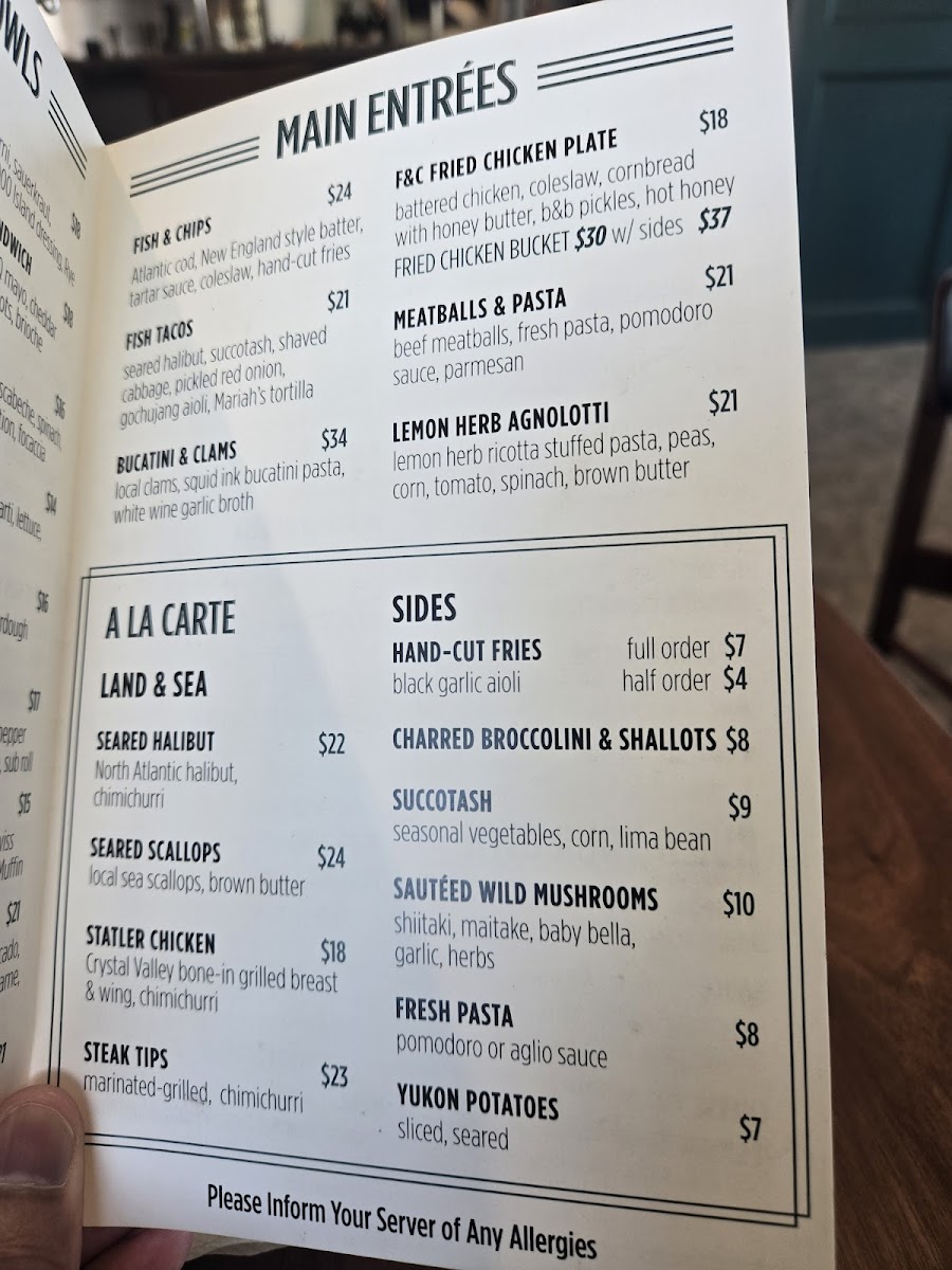 Farm & Coast Restaurant Photo Menu 7