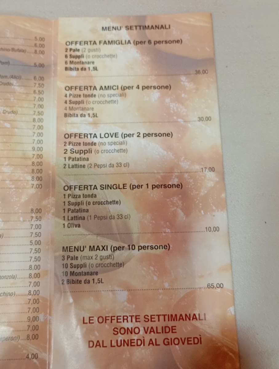 Gladiatori della Pizza Photo Menu 2