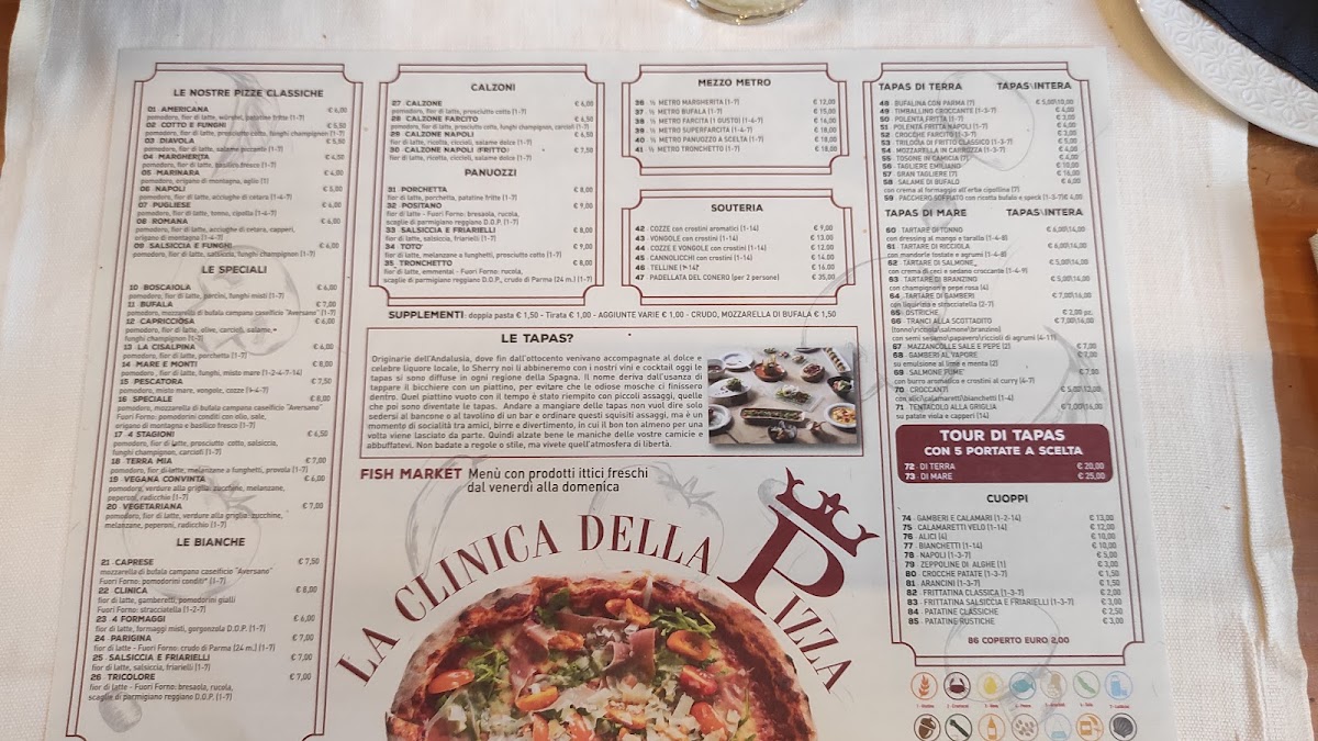 La Clinica della pizza Tapasseria Photo Menu 1
