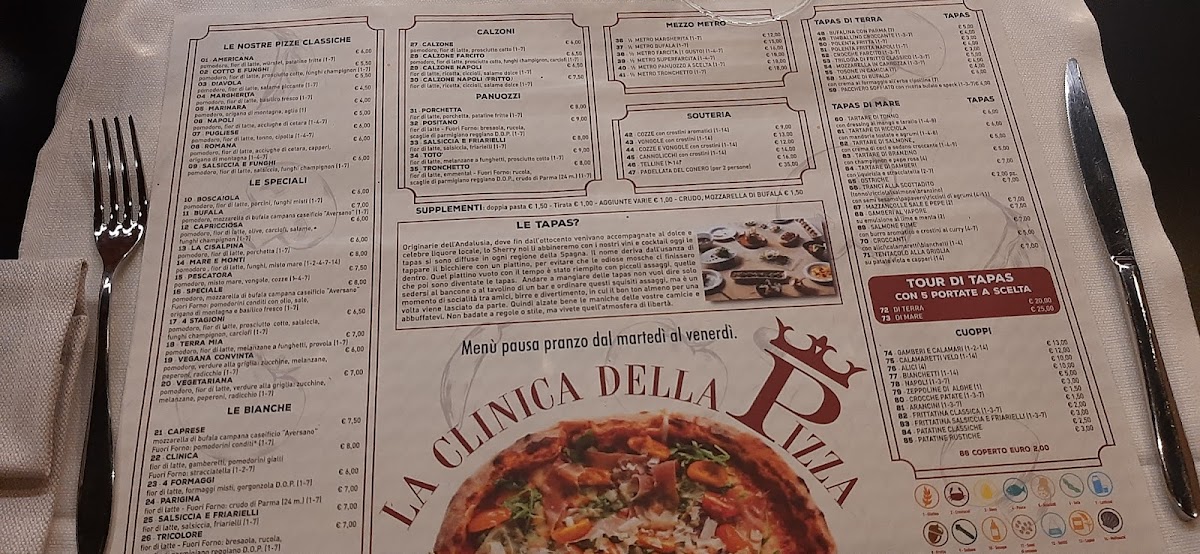 La Clinica della pizza Tapasseria Photo Menu 2