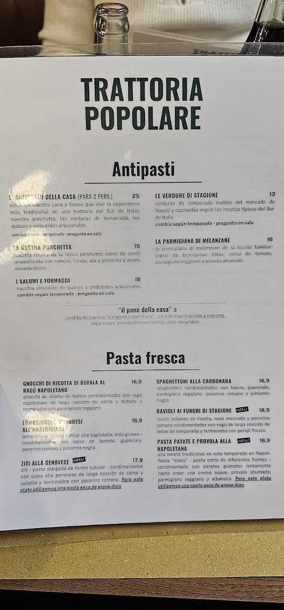 Trattoria Popolare Fratelli Figurato Photo Menu 4