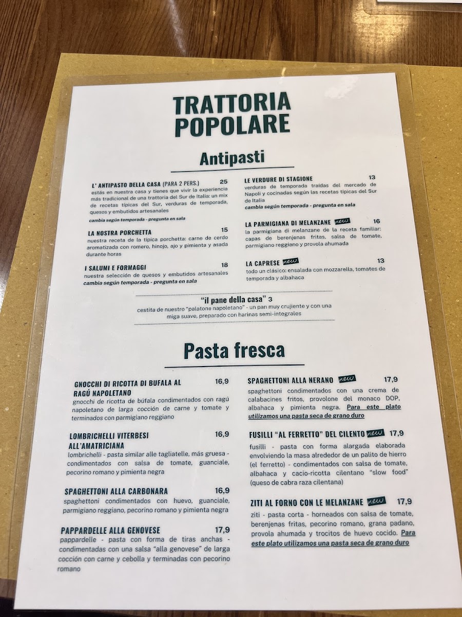 Trattoria Popolare Fratelli Figurato Photo Menu 6