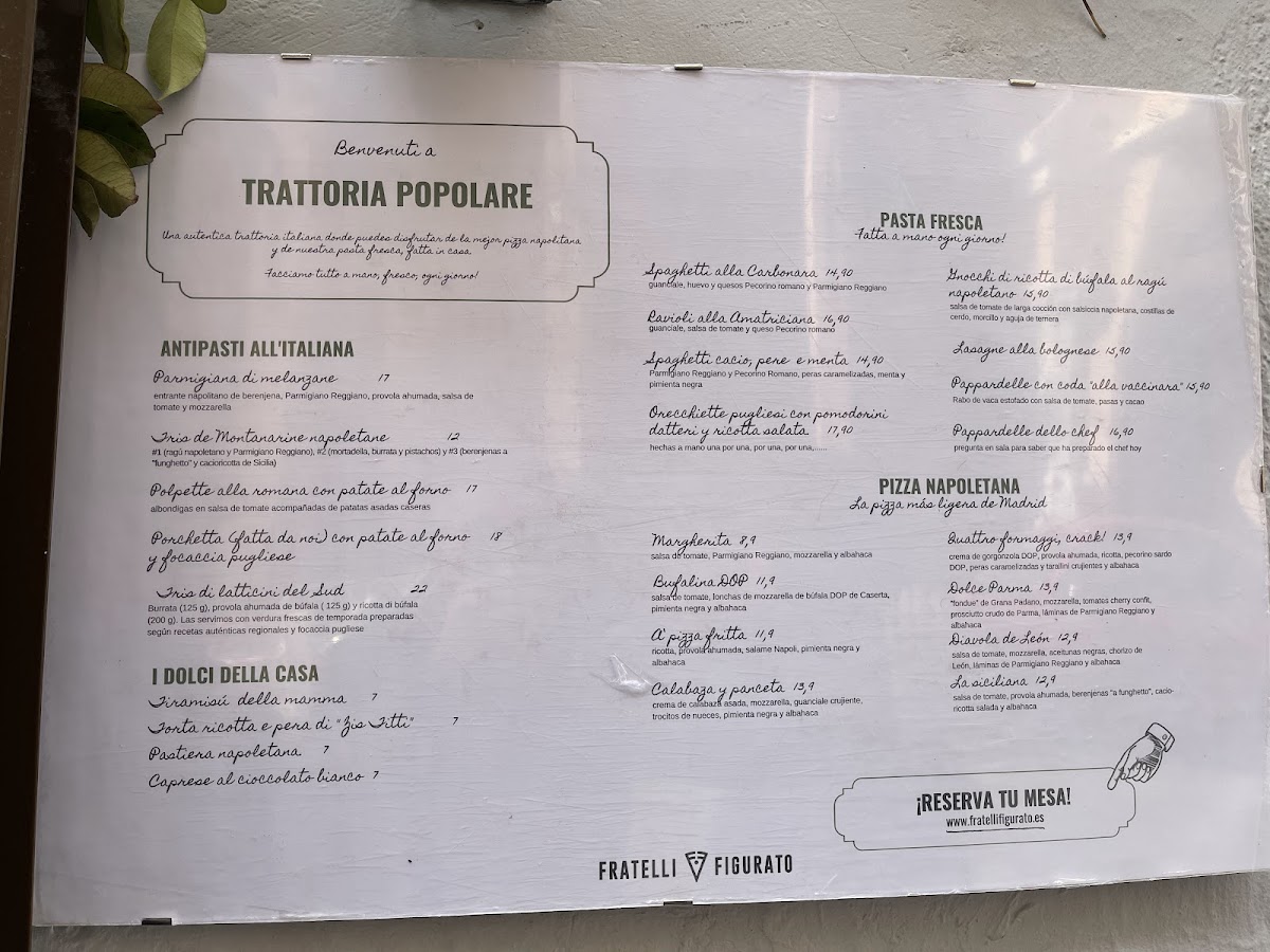 Trattoria Popolare Fratelli Figurato Photo Menu 8