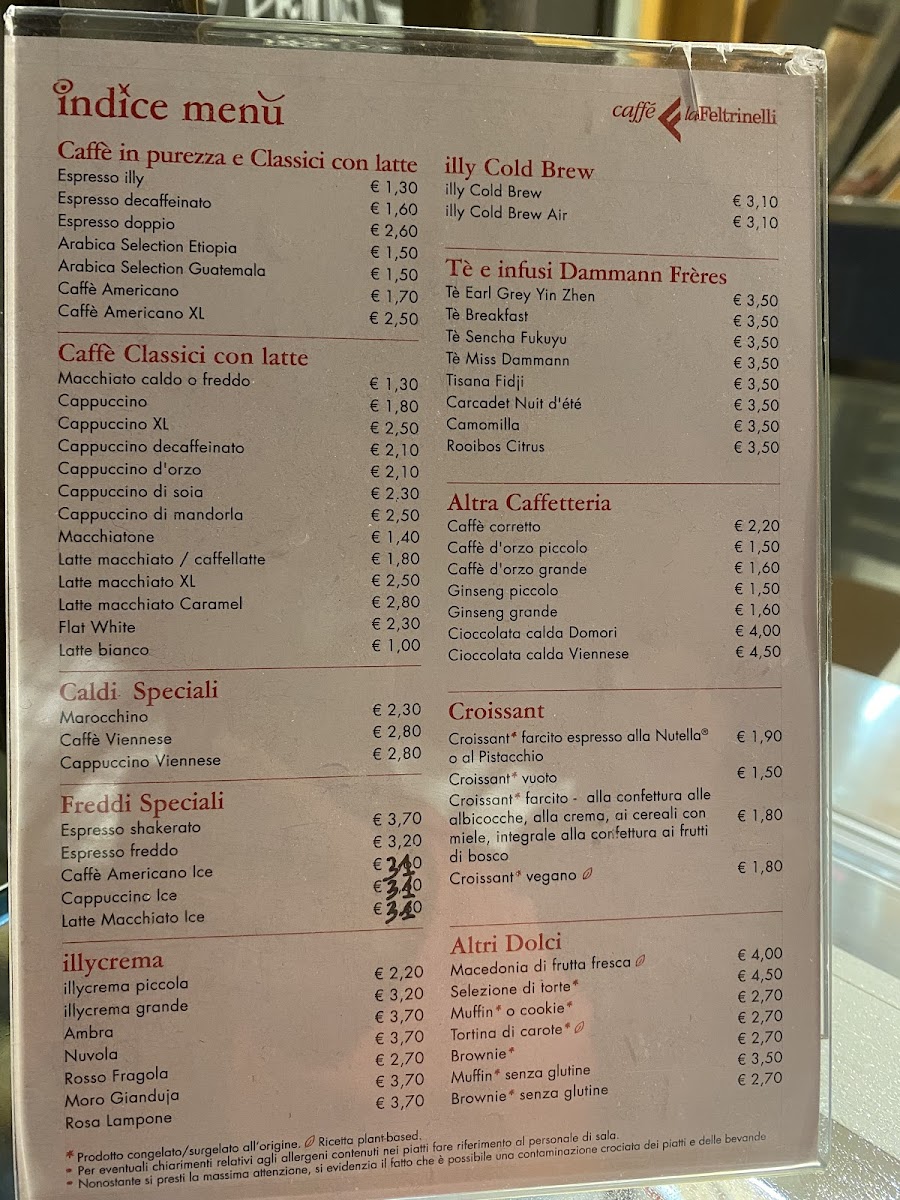 Bar laFeltrinelli Photo Menu 1