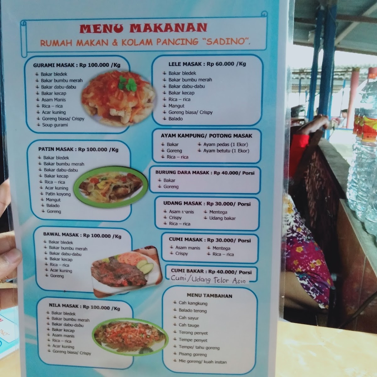 Kolam Pancing Dan Resto Sadino Photo Menu 1
