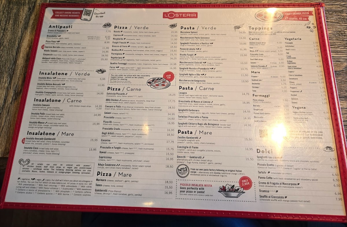 L'Osteria Köln Hahnenstraße Photo Menu 2
