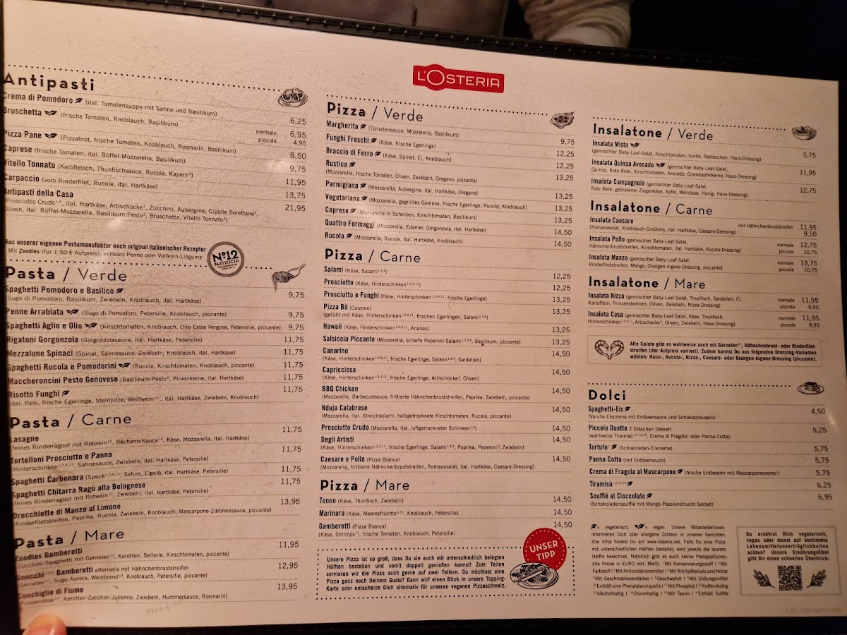 L'Osteria Köln Hahnenstraße Photo Menu 6