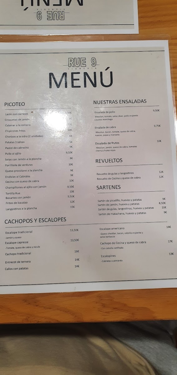 Sidrería Restaurante Rúe 9 Photo Menu 4