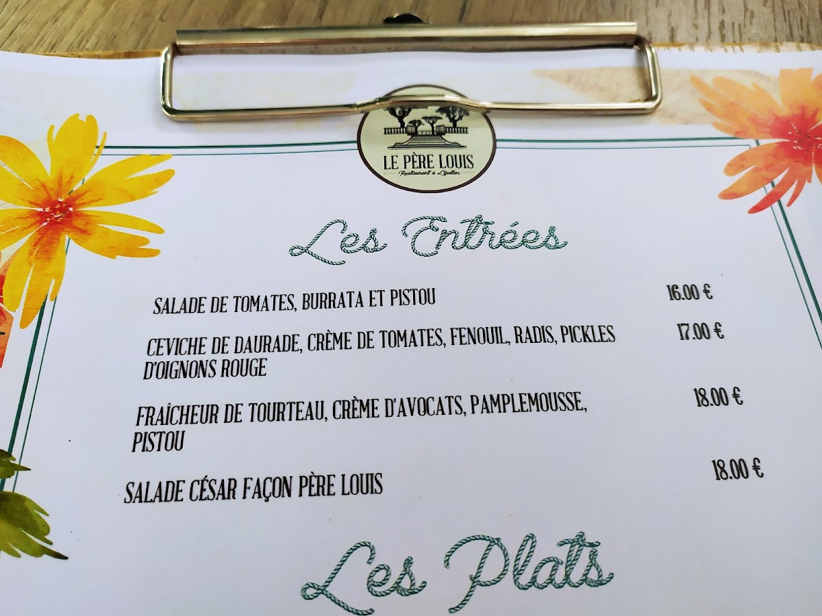 Le Père Louis Photo Menu 4