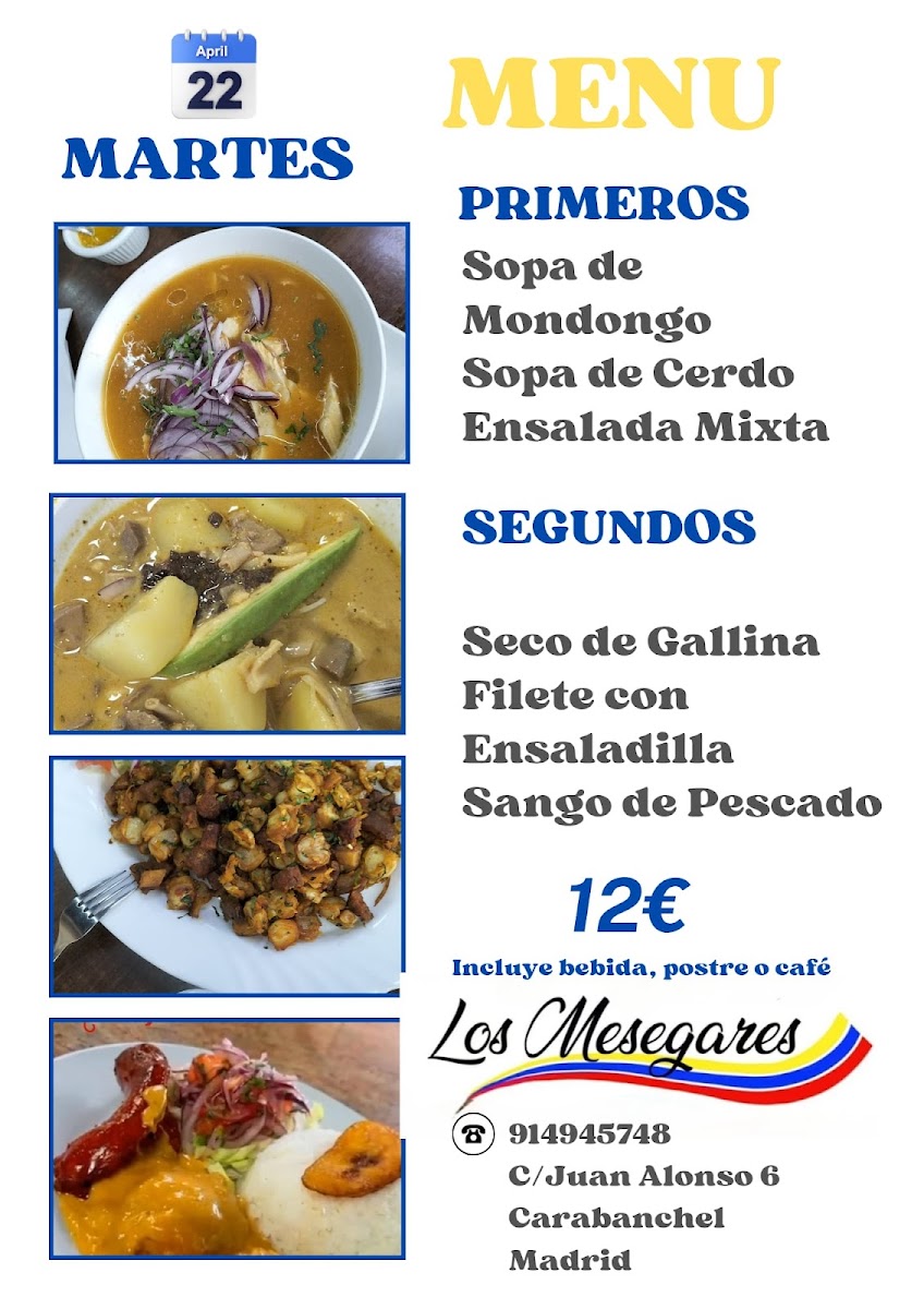 Restaurante Los Mesegares Photo Menu 2