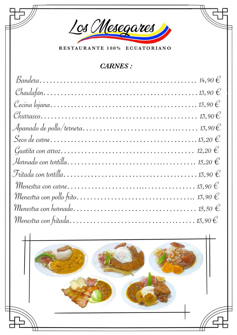 Restaurante Los Mesegares Photo Menu 3
