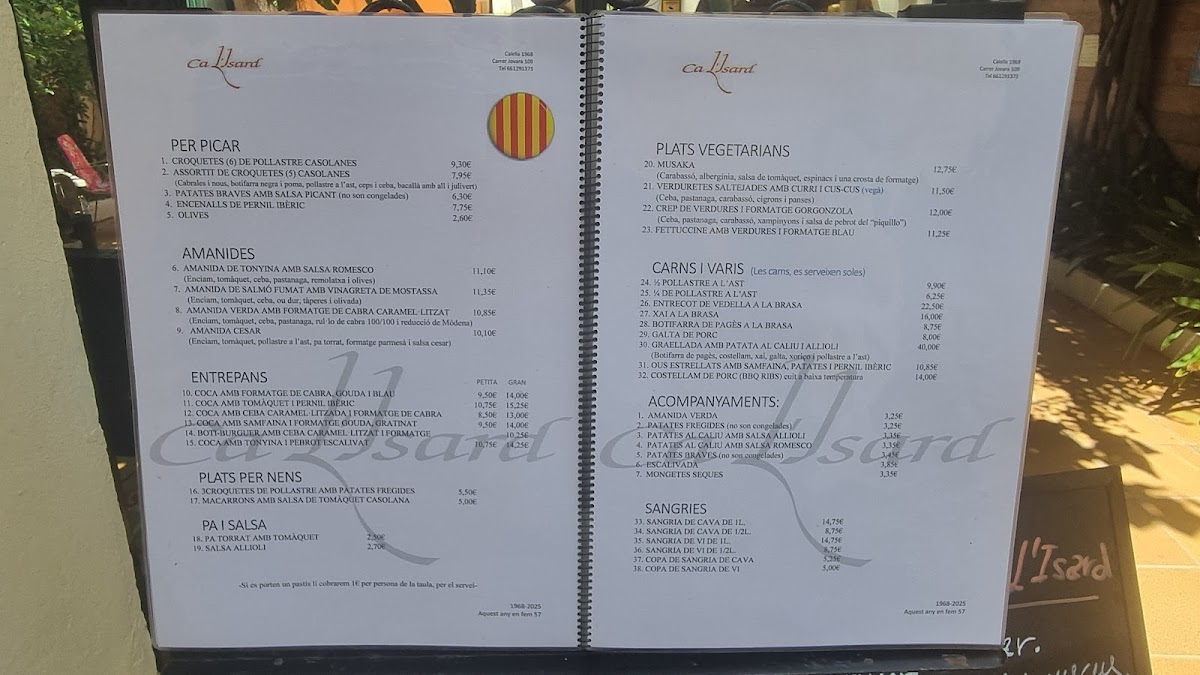 Restaurant Ca L'Isard Photo Menu 1