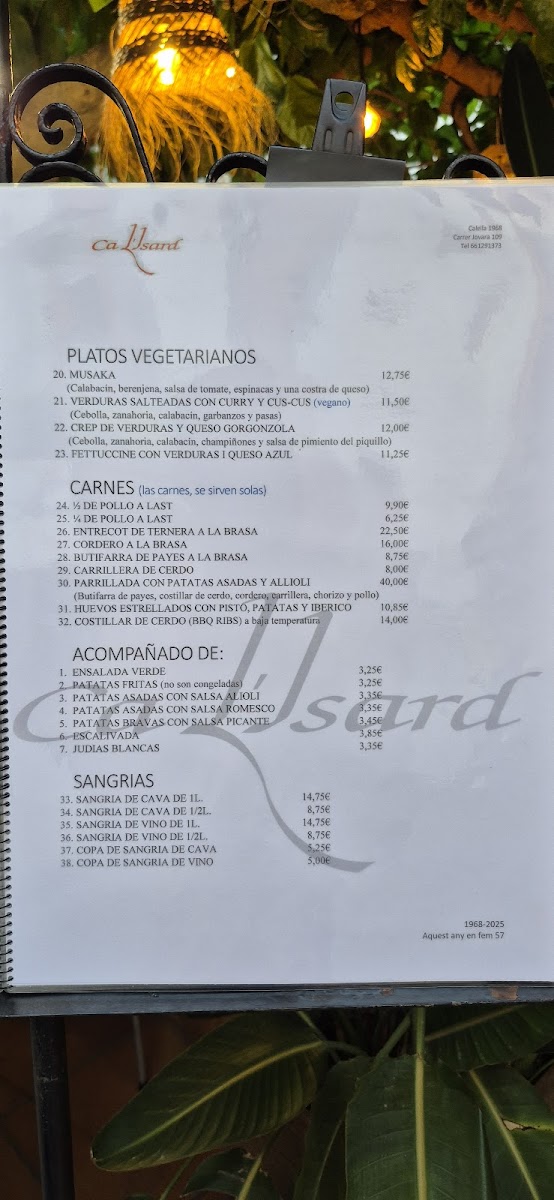 Restaurant Ca L'Isard Photo Menu 3