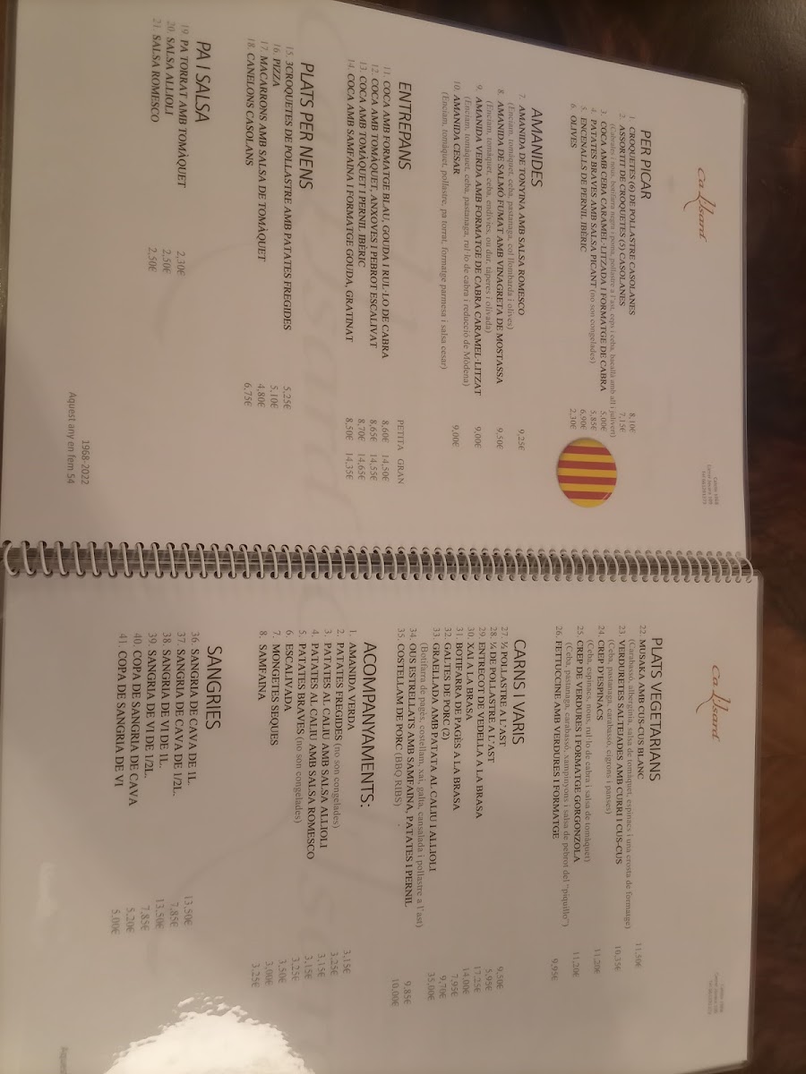 Restaurant Ca L'Isard Photo Menu 8