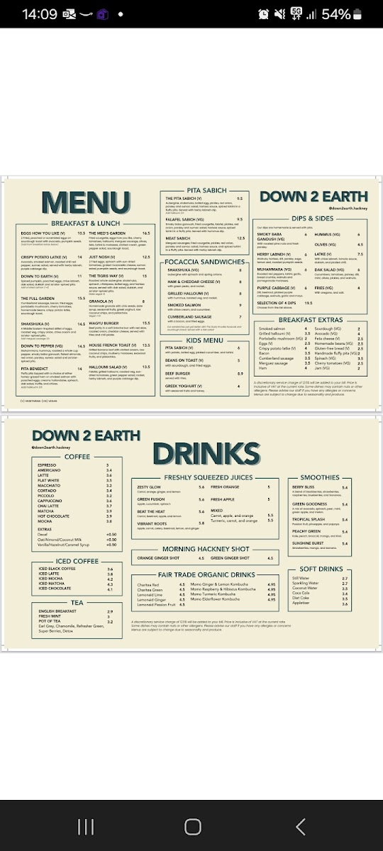 Down to Earth Photo Menu 3