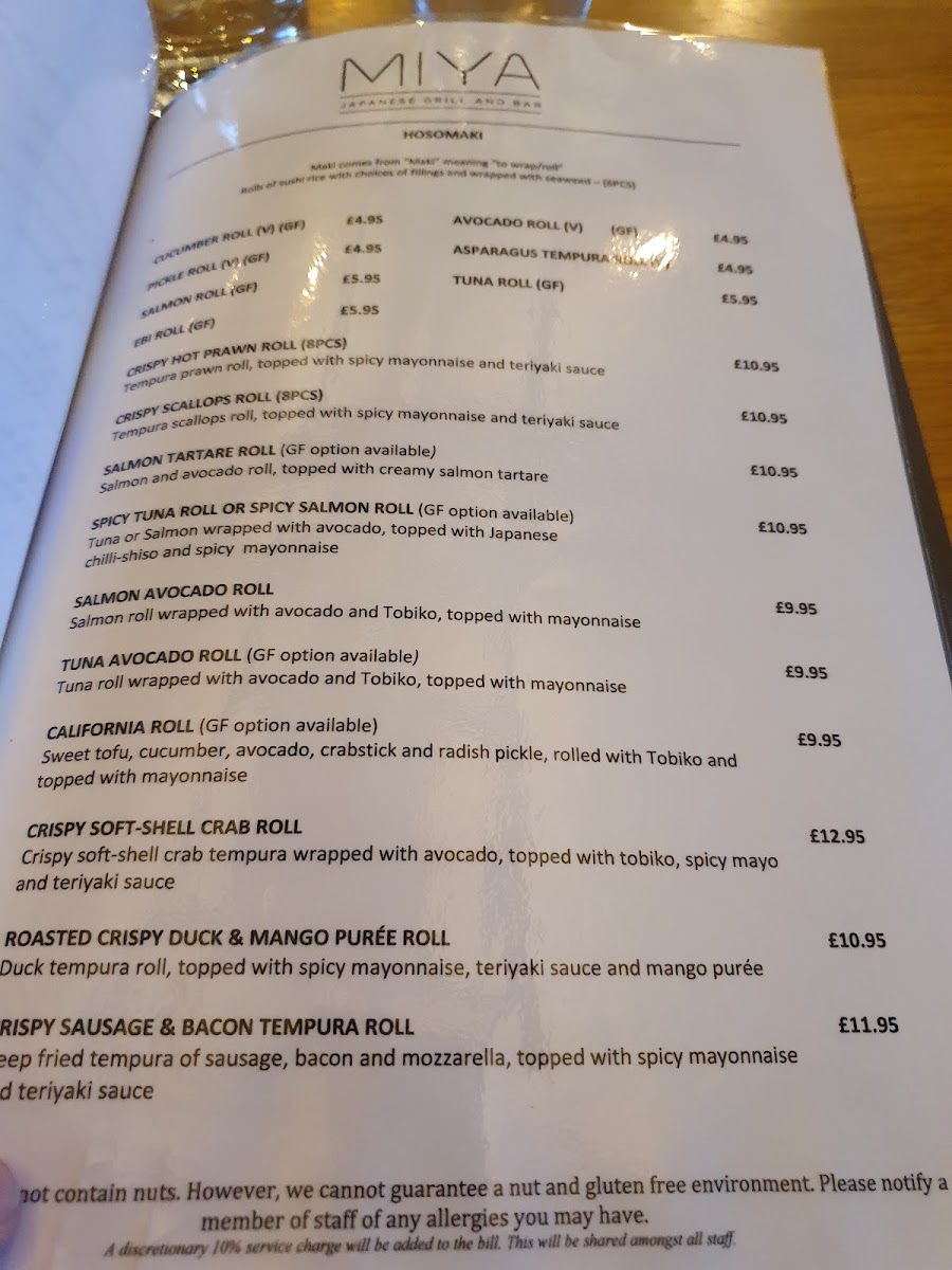 Miya Japanese Grill and Bar Photo Menu 3