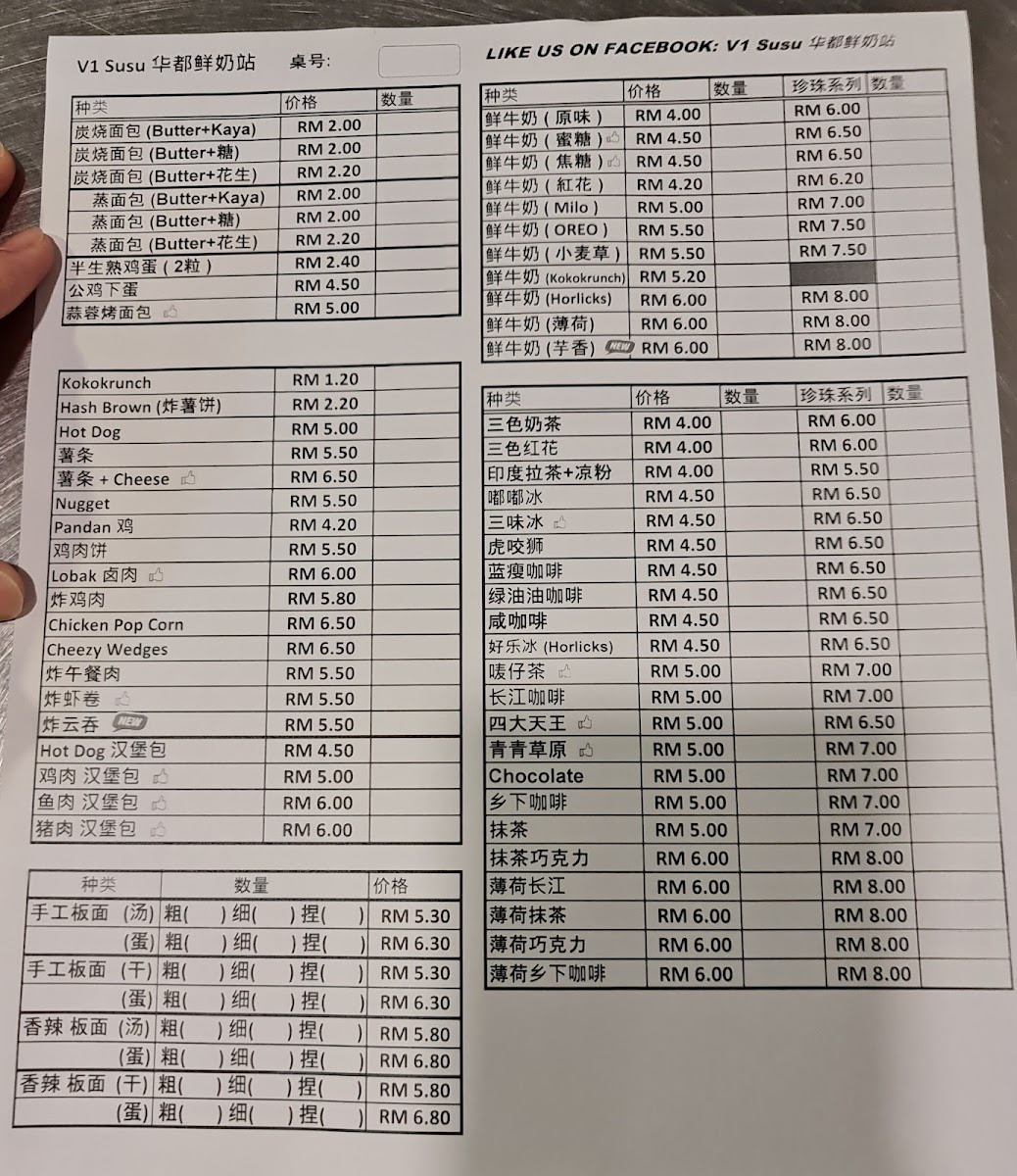 V1 Susu Photo Menu 3