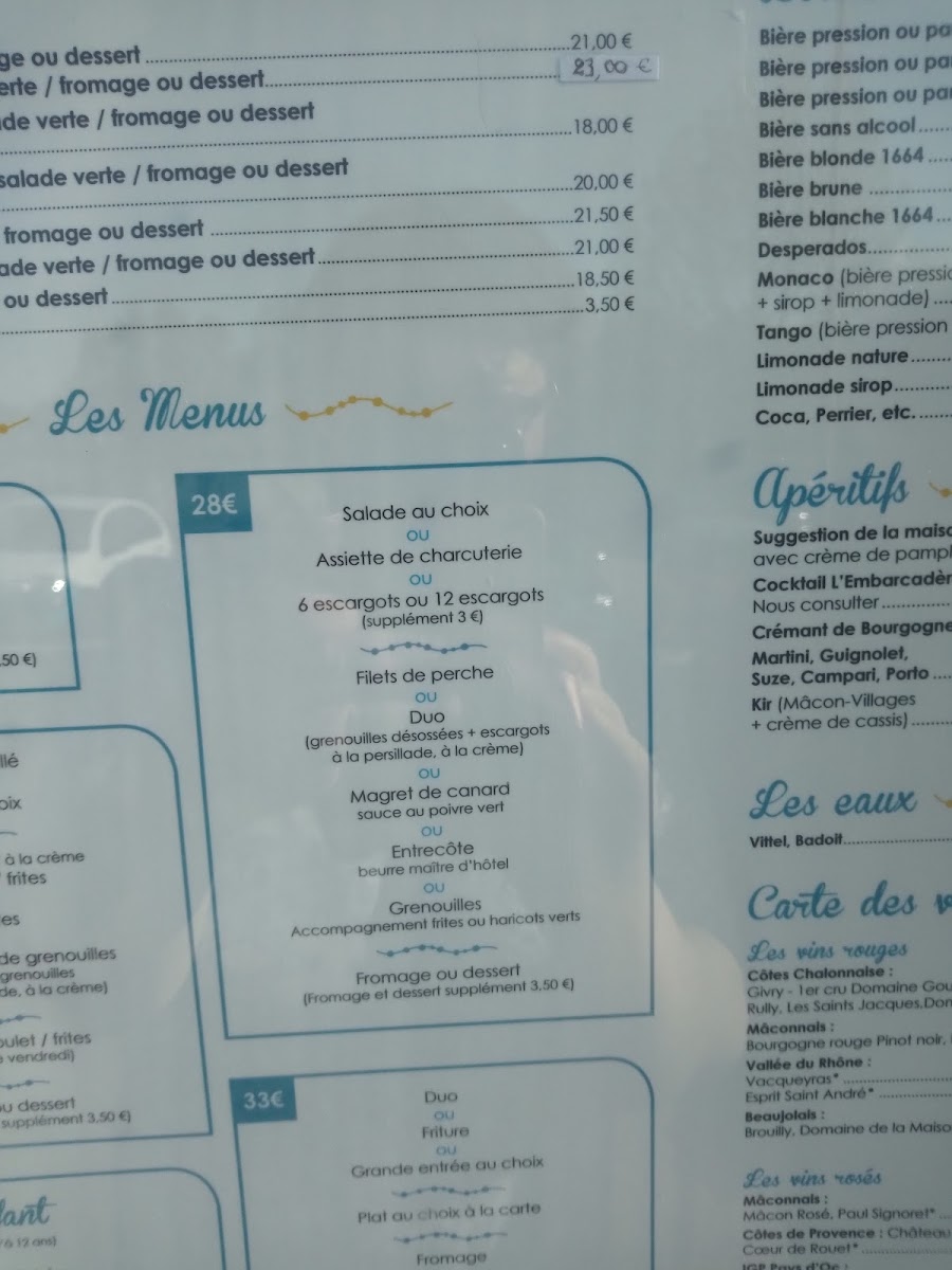 Restaurant L'Embarcadère Photo Menu 5
