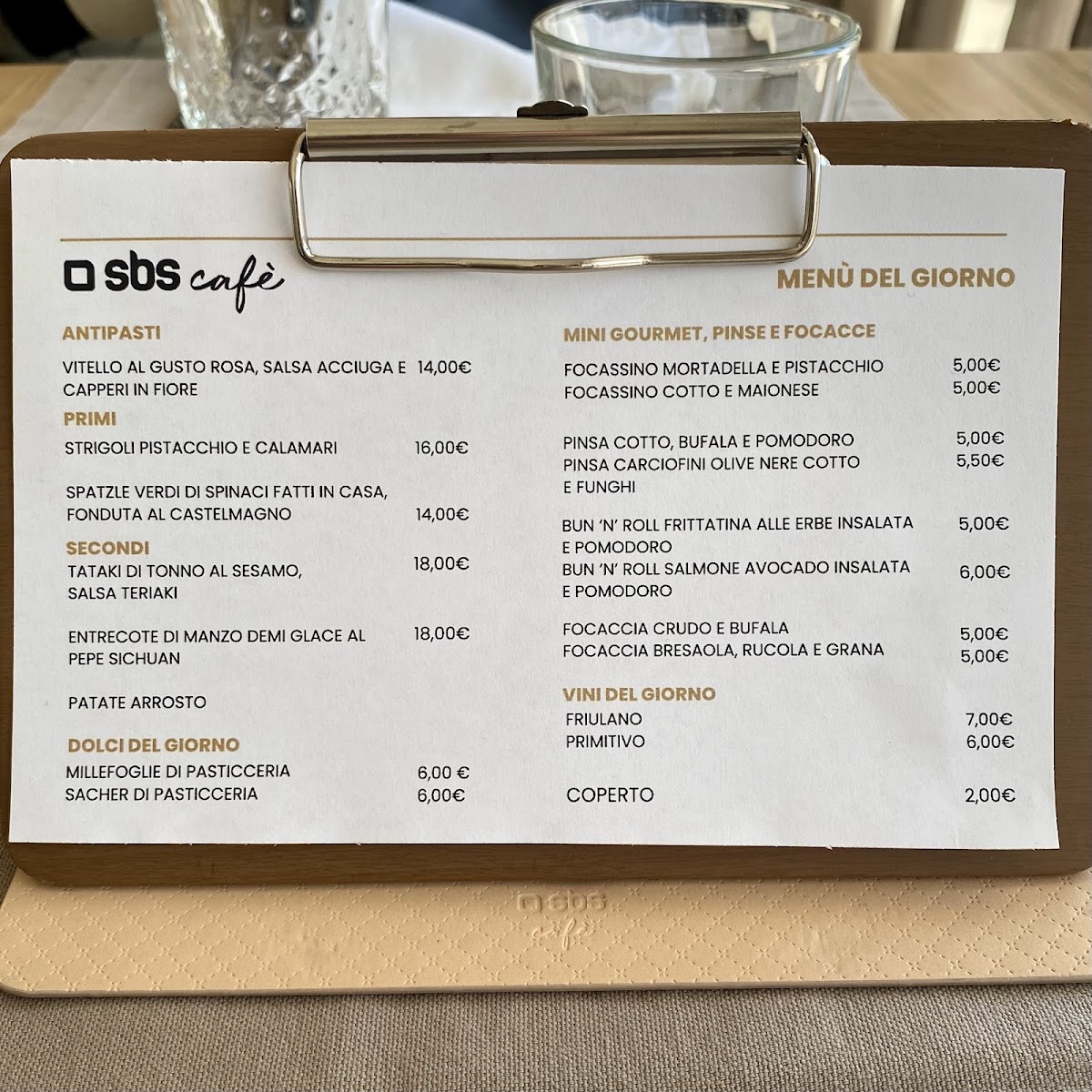 SBS cafè Photo Menu 1
