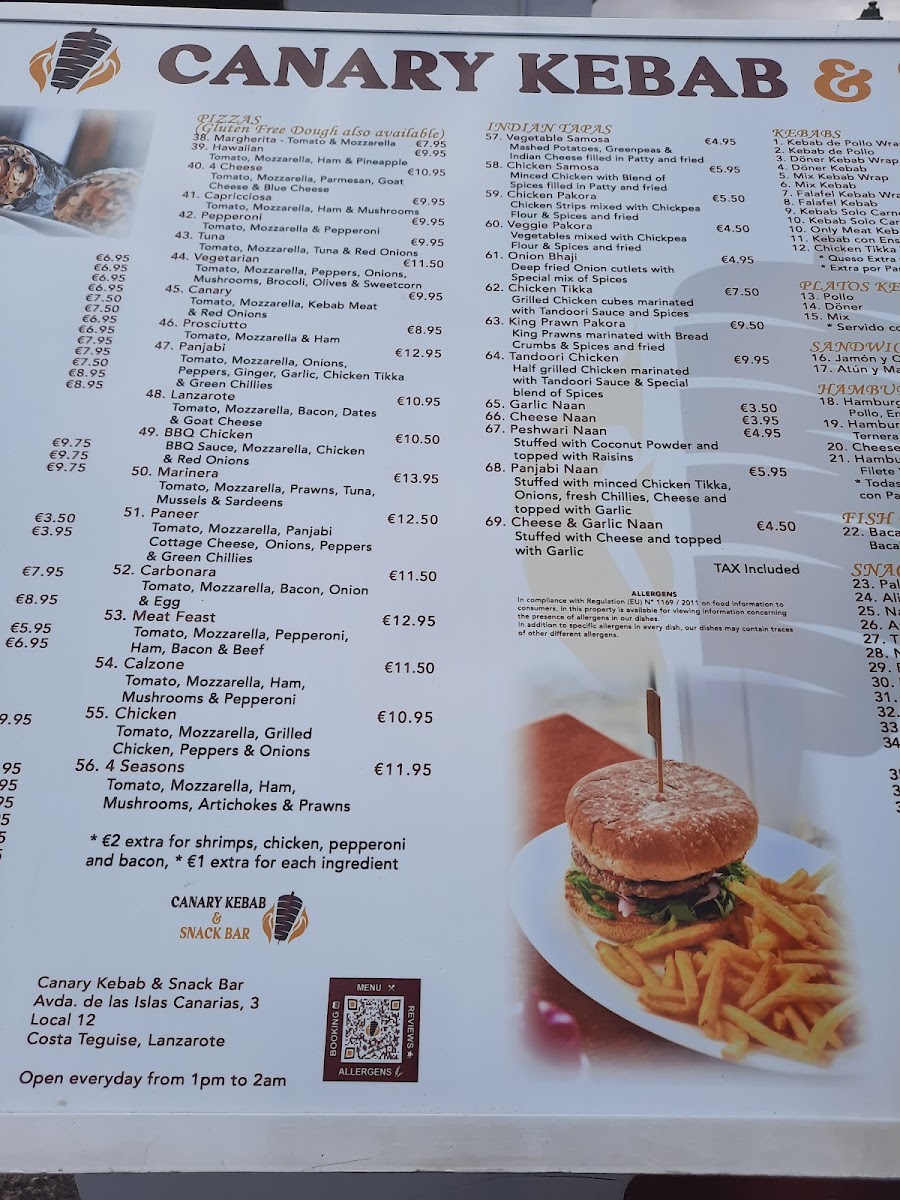 Canary Kebab & Snack Bar Photo Menu 10