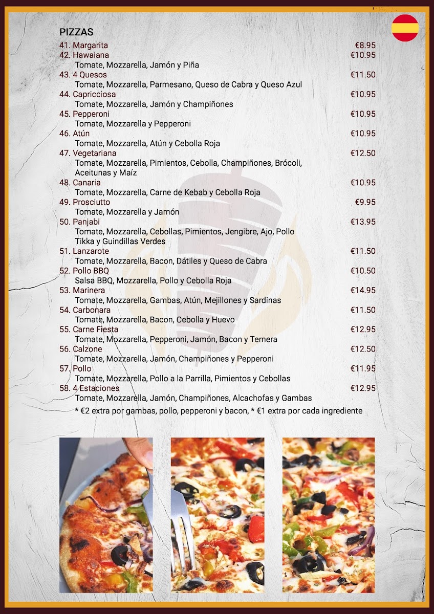 Canary Kebab & Snack Bar Photo Menu 2