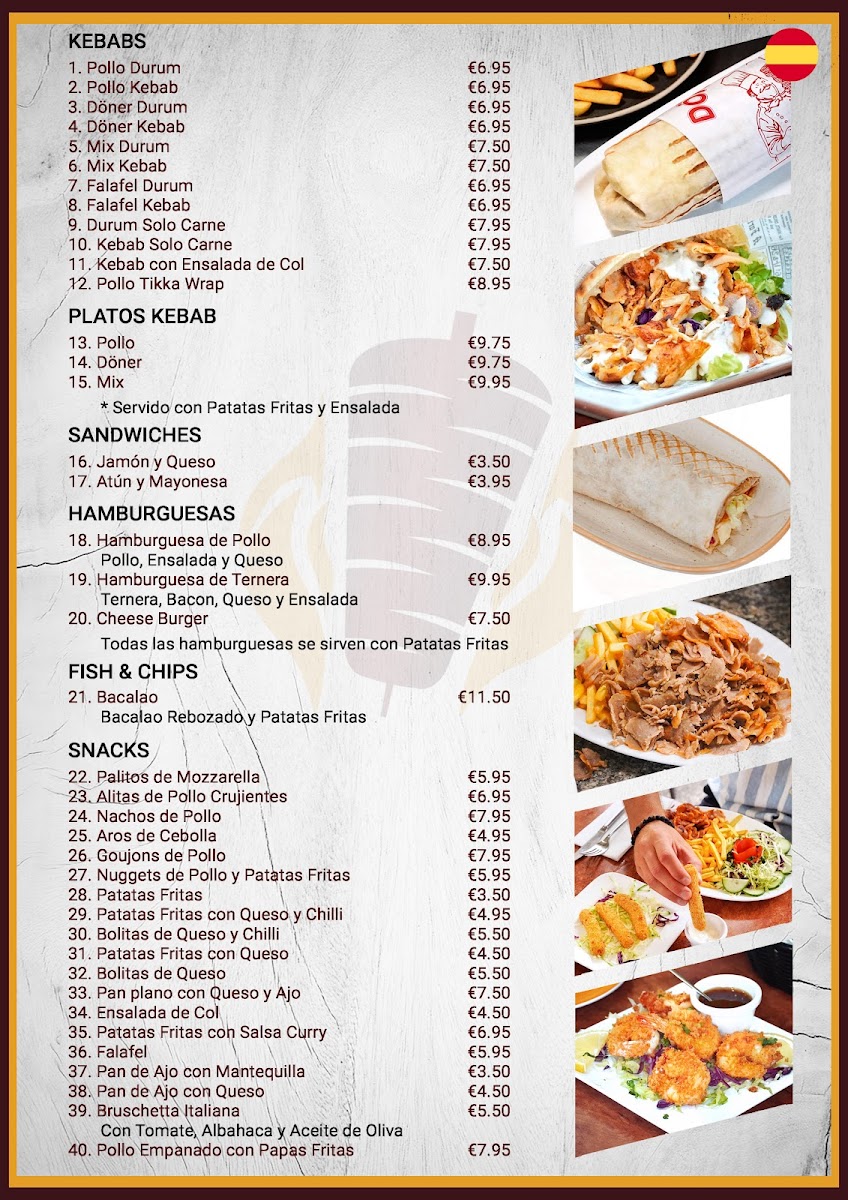 Canary Kebab & Snack Bar Photo Menu 4