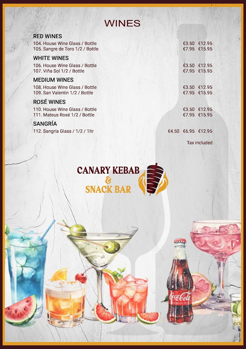 Canary Kebab & Snack Bar Photo Menu 8