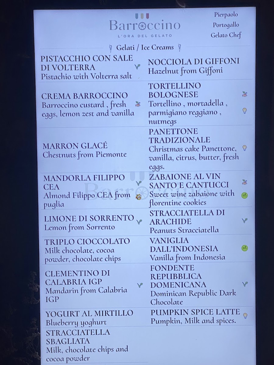 Barroccino - L’ora del Gelato Photo Menu 1
