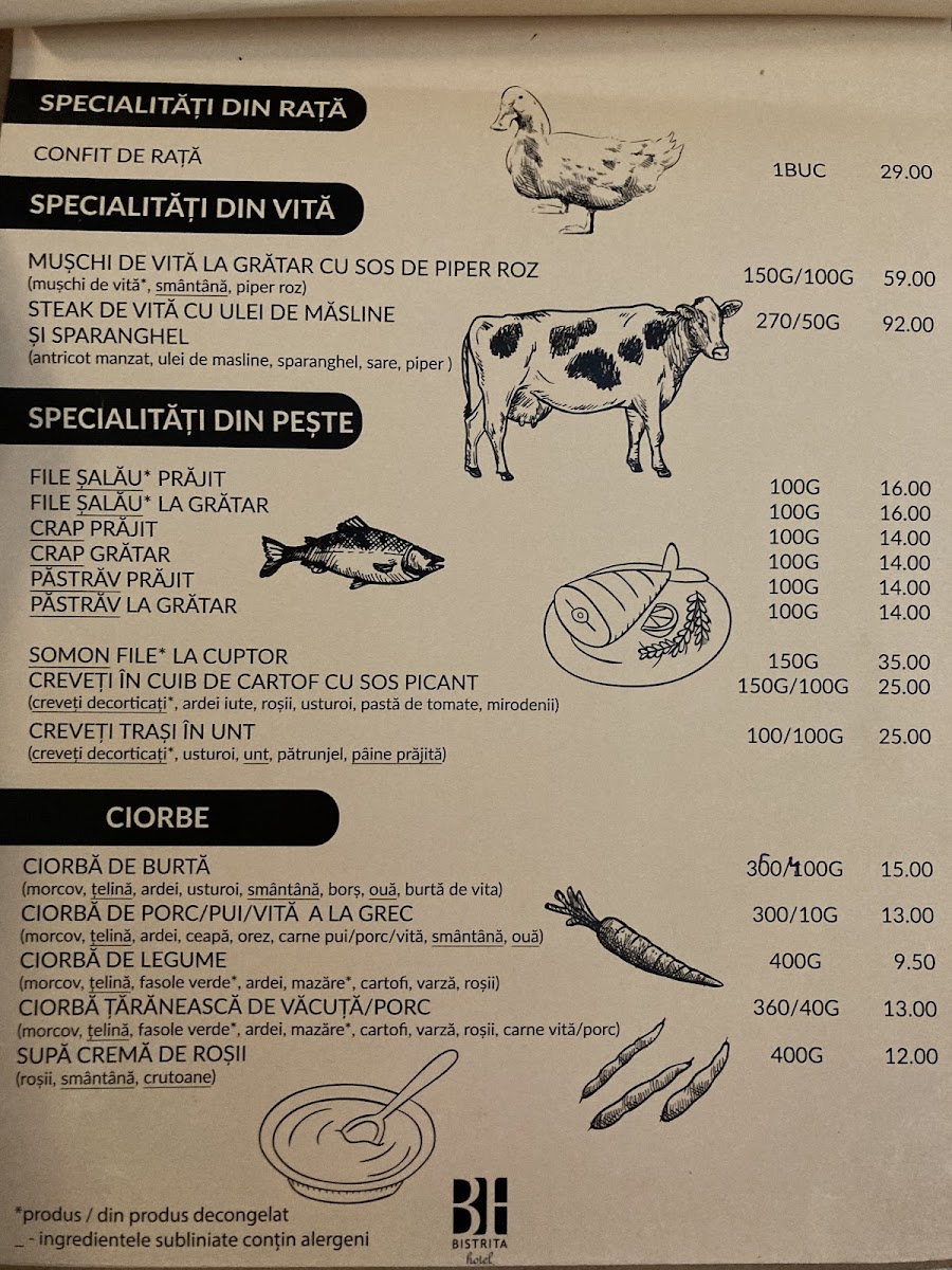 Restaurant Bistrita Photo Menu 2