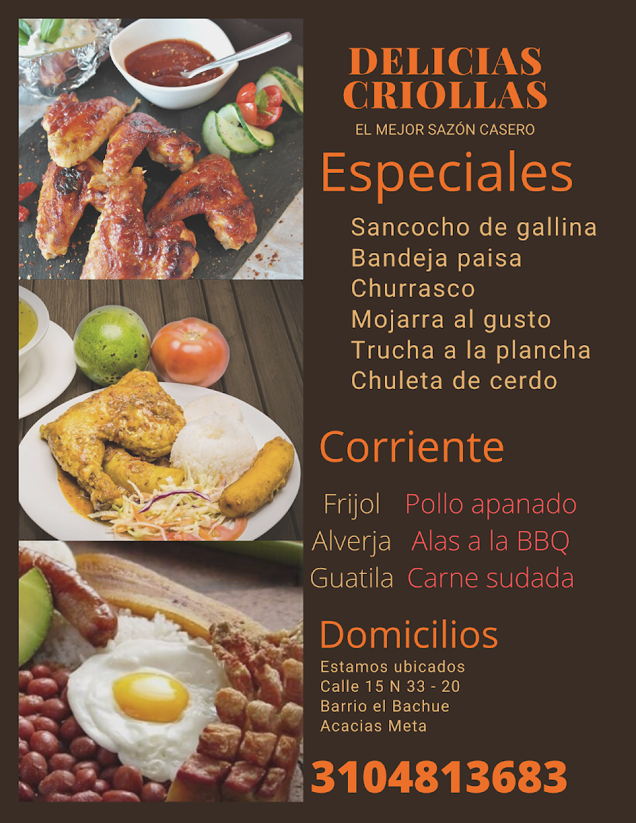 Restaurante Delicias Criollas Photo Menu 2