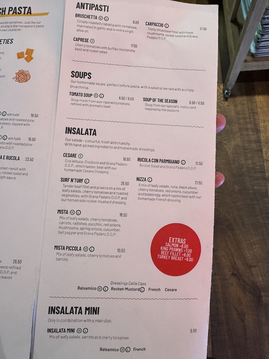 Vapiano Bellevue Photo Menu 5