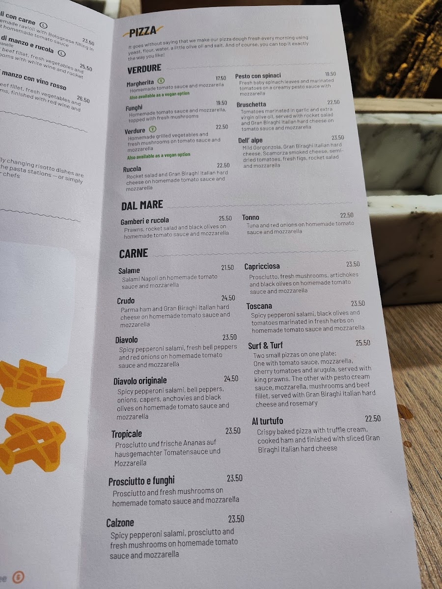 Vapiano Bellevue Photo Menu 6