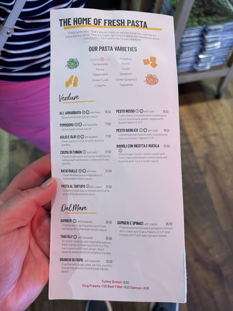 Vapiano Bellevue Photo Menu 7