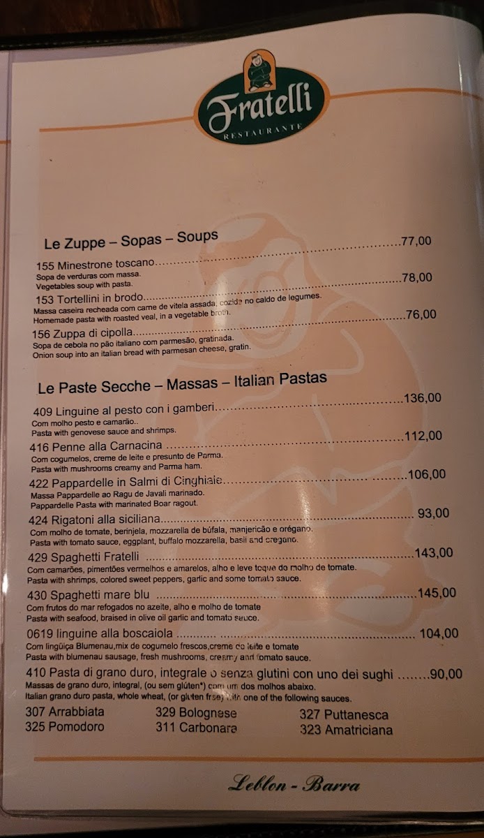 Fratelli Photo Menu 10