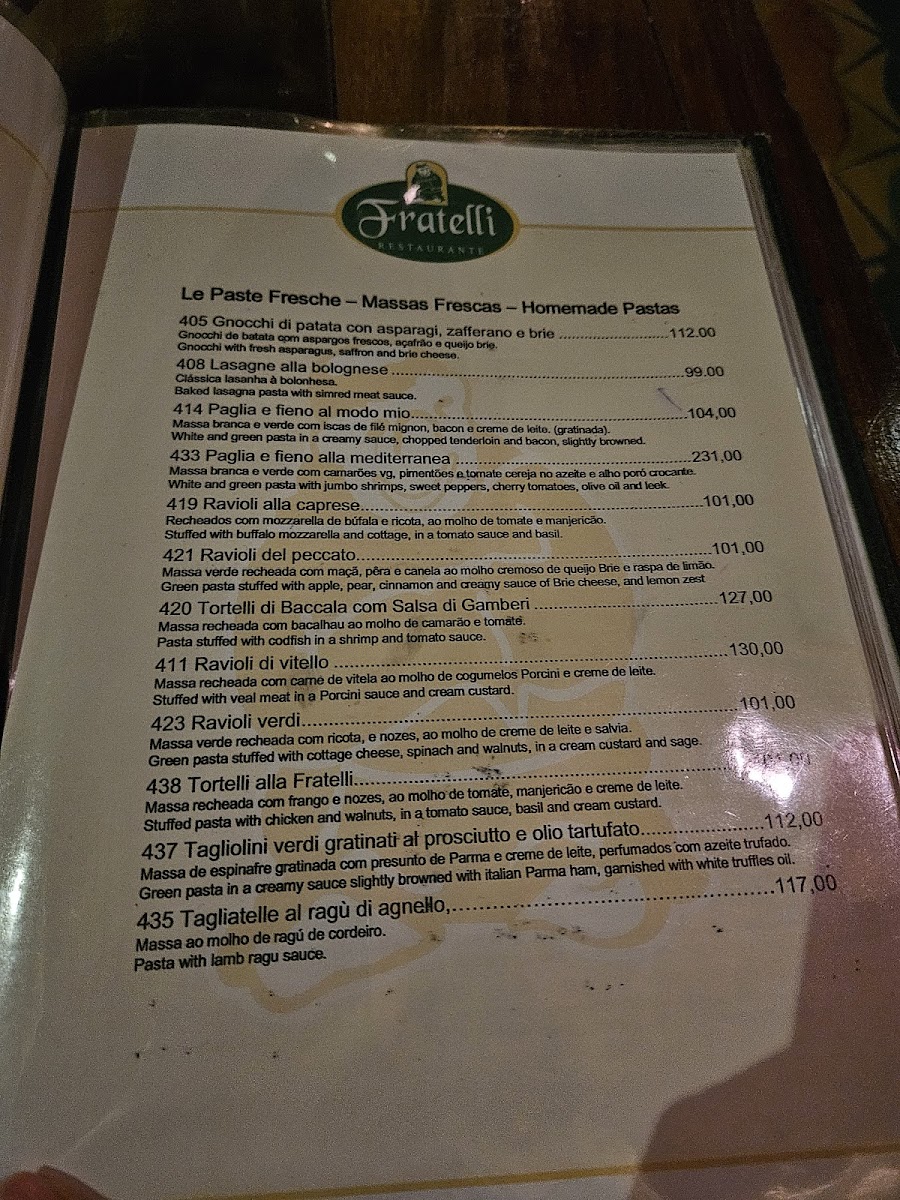 Fratelli Photo Menu 3
